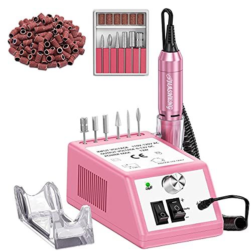 AOKEY Professionele nagelvijl nagelvijl nagelvijl set voor manicure met 1 verpakking schuurbanden, roze