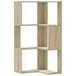 vidaXL Boekenkast - 3-laags - hoek - 50x50x102 cm - bewerkt hout - sonoma eiken