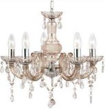 Searchlight Marie Therese - Kroonluchter - 5 lichts - Bruin
