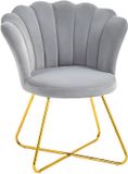 HOMCOM Accentstoel Polyester Grijs