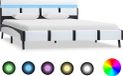 Maison Exclusive - Cadre de lit avec LED sans matelas blanc 140x200 cm similicuir