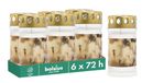 Bolsius Graflicht - met motief - paardenbloem - set 6 stuks - brandduur 3 dagen - rouwkaars & gedenkteken kaarsen - schoon branden - zonder palmolie