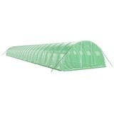 vidaXL Tuinkas met stalen frame, groen, 96 m², 24x4x2 m