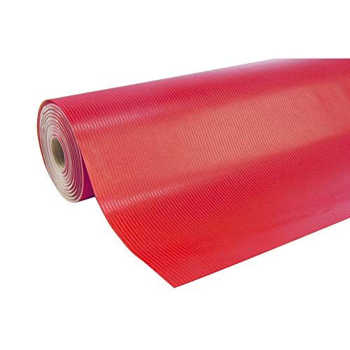 Clairefontaine 507506C - Een Rol Gerecycled Unicolor Rood Kraftpapier - Afmetingen: 50x0,70m - 60g - Kleur: Rood - Gerecycled Papier, Ideaal voor Cadeauverpakking, DIY, Decoratie