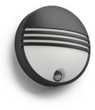 Philips Hue Philips myGarden Yarrow LED Outdoor Wall Light with Motion Sensor - Black