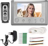 Merkloos Video Intercom Systeem - Deurbel met Camera - Huis Beveiliging - 7 Inch Kleurenscherm - 12 Ringtones - Zilver
