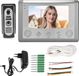 Merkloos Video Intercom Systeem - Deurbel met Camera - Huis Beveiliging - 7 Inch Kleurenscherm - 12 Ringtones - Zilver