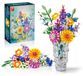 Briques de construction fleurs - Bouquet de fleurs sauvages - 1183 pièces - 16 fleurs