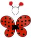 Great Pretenders Verkleedkledij Lieveheersbeestje hoofdband met vleugels - Vanaf 3 jaar - Rood