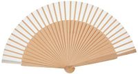 Mopec W193.01 Fan natuurhout en witte stof, 23 cm, 6 stuks