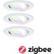 Paulmann 92433 spot LED encastrable Nova angle rond 84mm 50° RGBW + 3x6W 3x500lm 230V blanc mat aluminium moulé