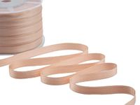 Furlanis - Dubbel satijnen lint, Italiaanse stof - zalm, 10 mm x 25 m