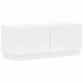 vidaXL Meuble TV Bois de Peuplier Blanc