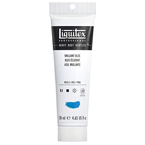 Liquitex 4417570 Professional Heavy Body acrylverf in kunstenaarskwaliteit met uitstekende lichtechtheid en boterachtige consistentie, - 138ml Tube, Brilliant Blue