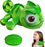 Sans marque Figurine en peluche caméléon - figurine de jeu - peluche d'épaule Pascal - adorable peluche caméléon - jouet en peluche lézard - magnétique - cadeau pour garçons et filles