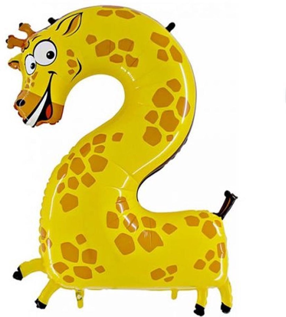 Grabo Folieballon ‘2’ Giraffe - 100 Centimeter