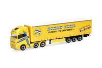 Herpa vrachtwagen model Volvo FH GL XL 2020 6x2 huifoplegger "Bernd Thiel Transporte", schaal 1:87