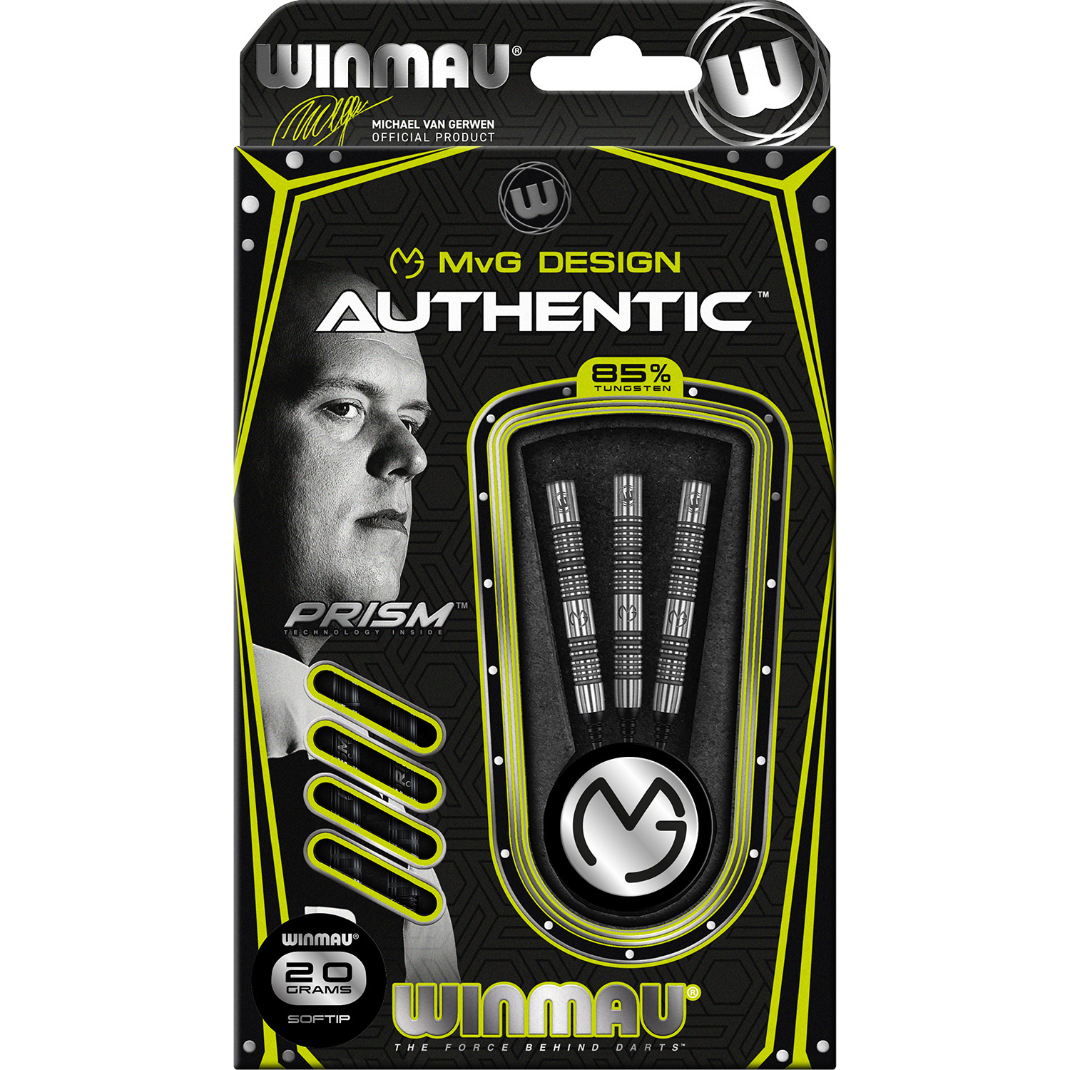 WINMAU Winmau MvG Authentic softtip dartpijlen 20 gr.