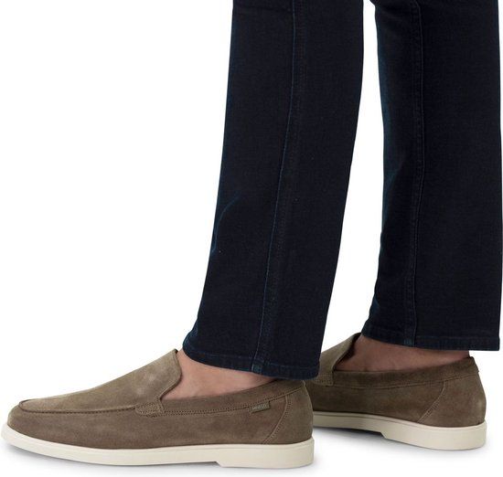 Manfield Heren Taupe Suède Loafers Maat 45