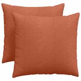 vidaXL Zitkussens 2 stuks Rood-oranje 50 x 50 cm Corduroy stof