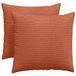 vidaXL Zitkussens 2 stuks Rood-oranje 50 x 50 cm Corduroy stof
