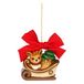 THUN - Kerstversiering slee met Reh Amy Limited Edition 2024 van keramiek 6,5 x 4 cm hoogte cm