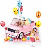Sluban MiniQ Mini Cabrio Bouwset - 245 Stukjes - Roze