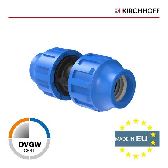 KIRCHHOFF PP fitting, 32 mm, knelfitting voor tyleen/socarex