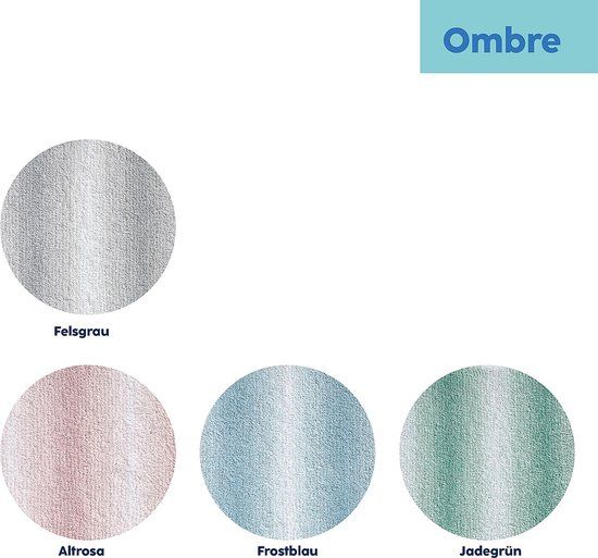 Kela Badmat Ombre, 100 x 60 cm, Polyester, Freeze Blue