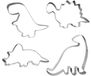 Zenker Set van 4 dinosaurus-uitsteekvormpjes