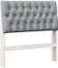 vidaXL - Gestoffeerd hoofdbord - Lichtgrijs - 90 cm - Massief grenenhout