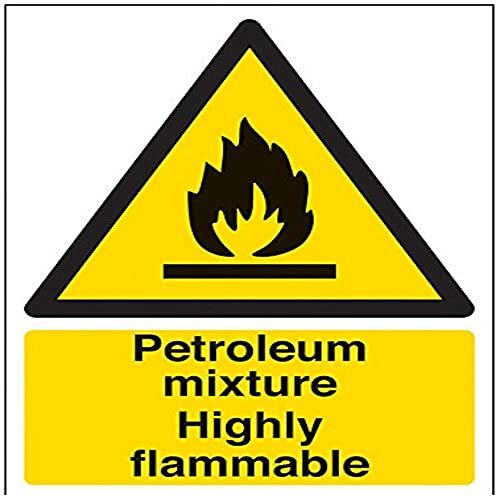 V Safety VSafety Petroleum Mixture. Zeer ontvlambaar waarschuwingsbord - Portret - 150mm x 200mm - 1mm stijf kunststof