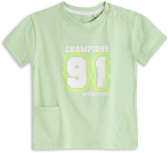 4PRESIDENT T-shirt jongens - Pastel green - Maat 98