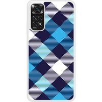 Redmi Bedrukt siliconen hoesje compatibel met Redmi Note 11 4G Tartan Bleu