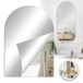 Miroir - Miroir de salle de bain - 30 x 40 cm - Auto-adhésif - Sans cadre - Courbé - Verre HD - Décoration murale