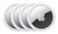 Apple AirTag 4 stuks Zilver, Wit