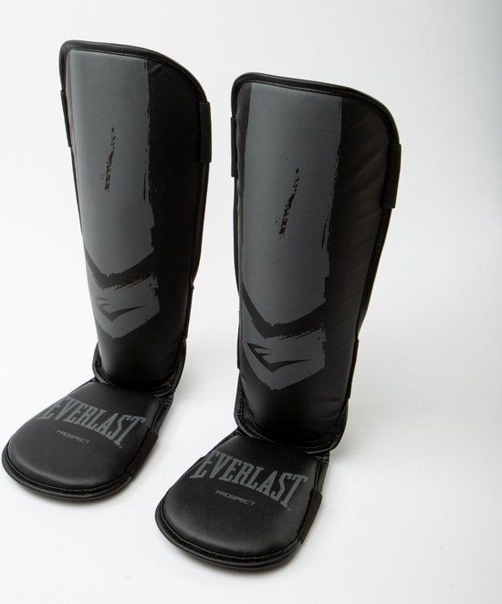 Everlast Prospect Youth Shin Guards - Black/Grey - S/M