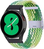 By Qubix - Braided Nylon Smartwatch Bandje - Groen/Lichtgroen - 22mm - Geschikt voor Garmin Vivoactive 4 / 4L
