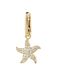 Pilgrim Starfish Hangers Gold / Transparent
