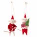 Bloomingville Boule de Noël Set de décorations de Noël Laine Rouge 2 pièce(s)