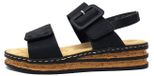 Rieker Sandales femme Sandales compensées Noir Loisir