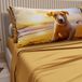 PETTI Artigiani Italiani - Beddengoed dieren met honden van katoen met kussenslopen in digitale print, beddengoed voor tweepersoonsbed, geel, 100% Made in Italy