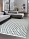 Tapis lavable, tapis imprimé, tapis de cuisine, crème/noir, motif marocain, dimensions : 80 x 300 cm