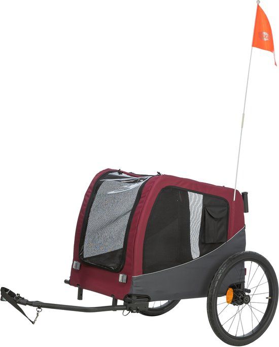 Trixie Hondenfietskar Grijs/Rood 80/145X75X86 CM