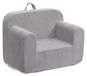 Fauteuil pour tout-petit - Banc de lecture en velours côtelé doux - Gris - Pour garçons et filles - Avec poignée et housse amovible