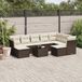 Maison Exclusive - Salon de jardin 10 pièces avec coussins, polyrotin marron