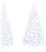 vidaXL Kunstkerstboom Half 210 cm PVC Wit