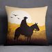 Bonamaison Decoratieve Kussensloop met Paardenthema - 50% katoen, 50% polyester - 45x45 cm - Ontworpen en Vervaardigd in Turkije