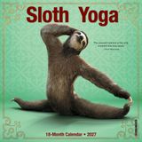 Willow Creek Press Sloth Yoga 2027 7 X 7 Mini Wall Calendar