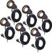 HOFTRONIC 6x Sydney GU10 Spot de jardin - Noir - Aluminium - IP65 - 2700K Blanc chaud